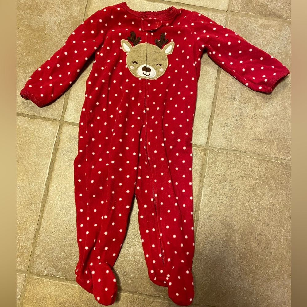 Carter’s Fleece Reindeer Christmas Pajamas
